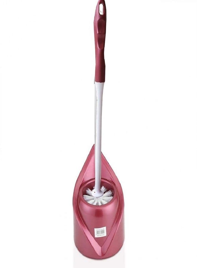 Maharsh Toilet Brush and Holder Bowl Cleaning System with Scrubbing Wand for Bathroom (Red) - Image 1